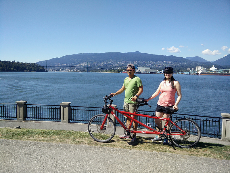Tandem Biking Stanley Park