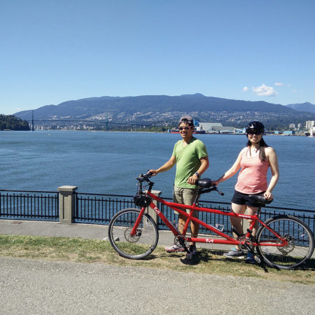 We tried tandem biking!